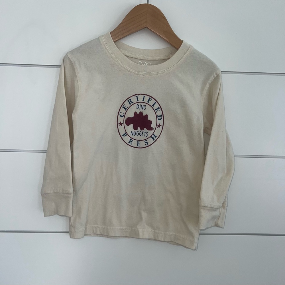 Wes And Willy 2T “Dino Nugget” Double-Sided Organic Cotton Casual Graphic Tee